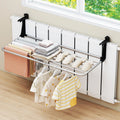 Tangkula Portable Clothes Drying Rack - Extendable Radiator Clothes Airer with Robust Aluminum Frame for Balcony Railings Windowsill