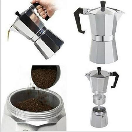 Sorelle Home & Kitchen - Stovetop Espresso and Coffee Maker - Moka Pot for Classic Italian and Cuban Caf Brewing - Cafetera Three Cup (3 Cup)